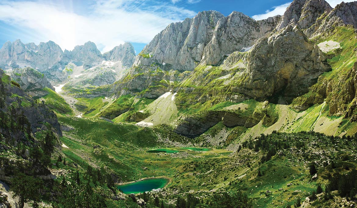 Albanian Alps in the National Park of Theth