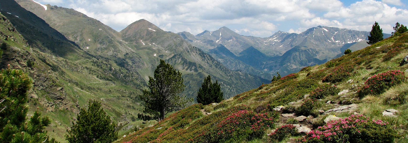 Mountain range in La Massana parish Andorra