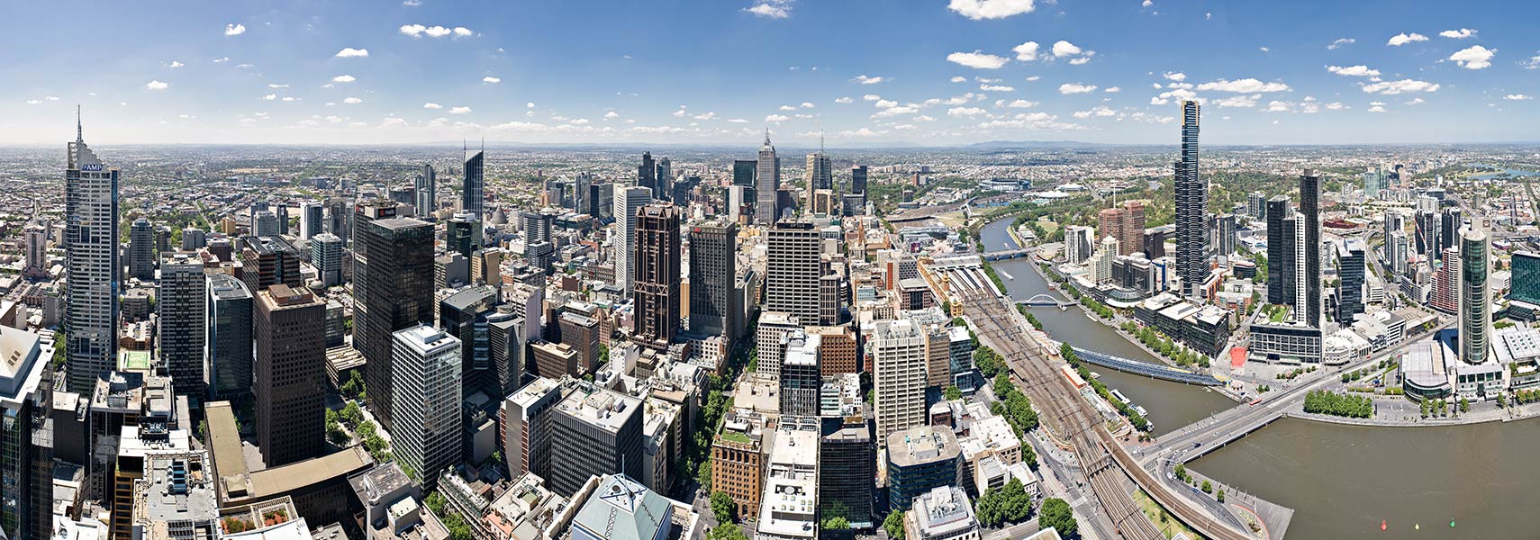 Panorama view of Melbourne's CBD