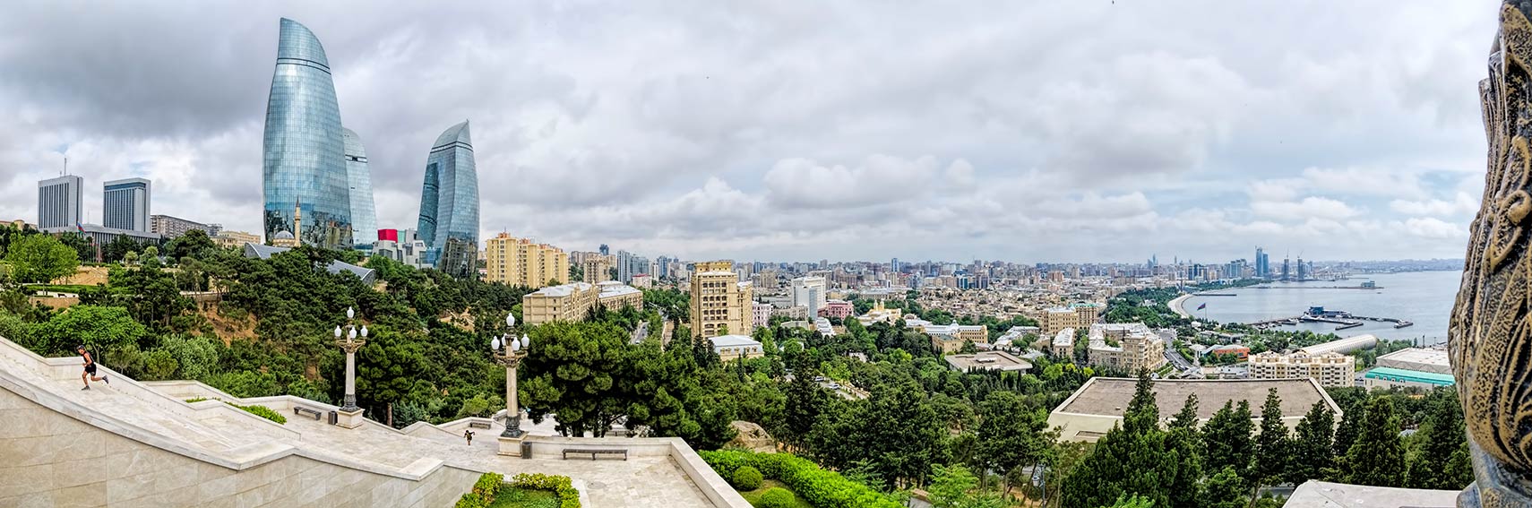 Panoramic view of Baku from Dağüstü Park