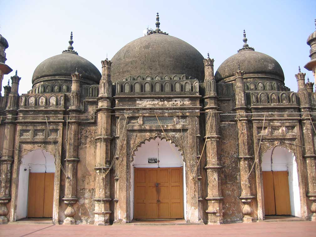 Domes of Khan Mohammad Mirdha Mosque in Old Dhaka