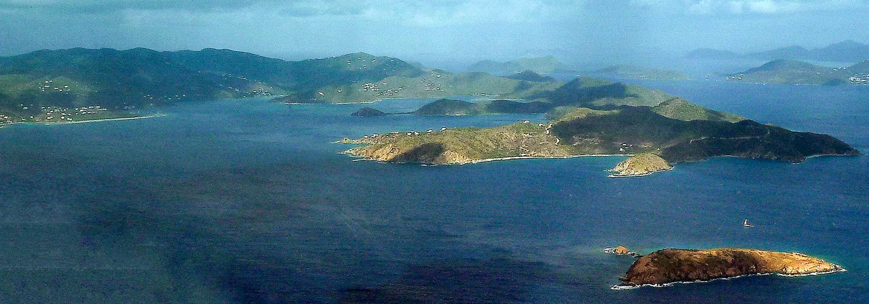 Aerial view of St. John, British Virgin Islands