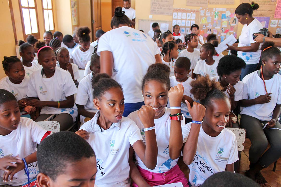 School kids, World Water Day, Cape Verde