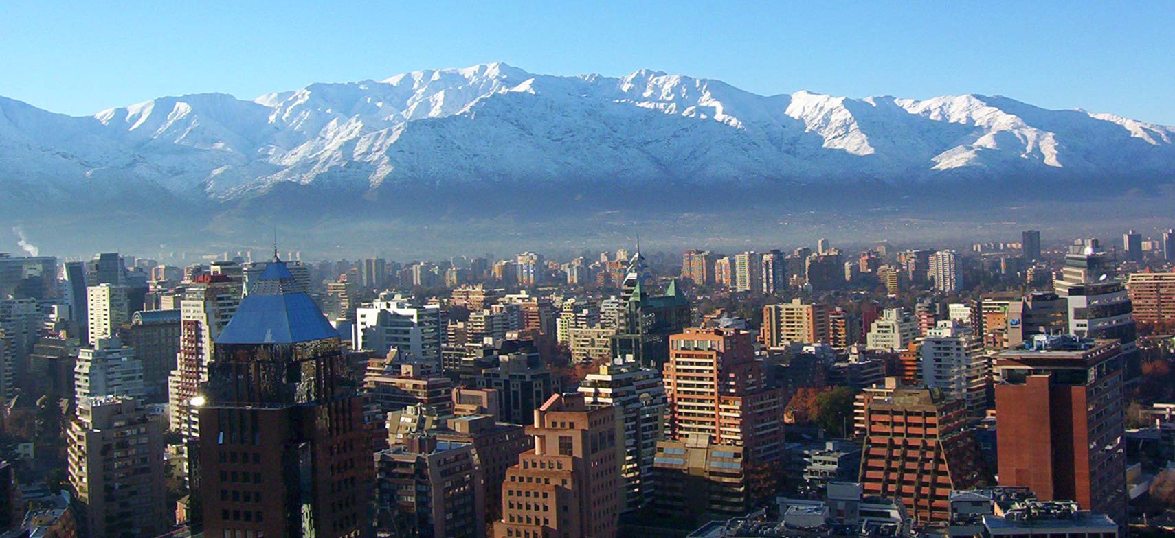Santiago de Chile with part of the Andes mountain range