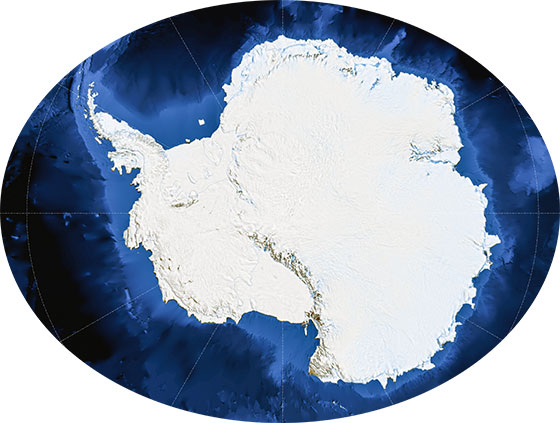 The Continent of the Antarctica