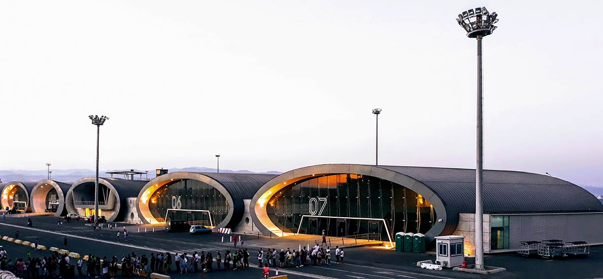 The futuristic Limassol New Port Passenger Terminal, Cyprus