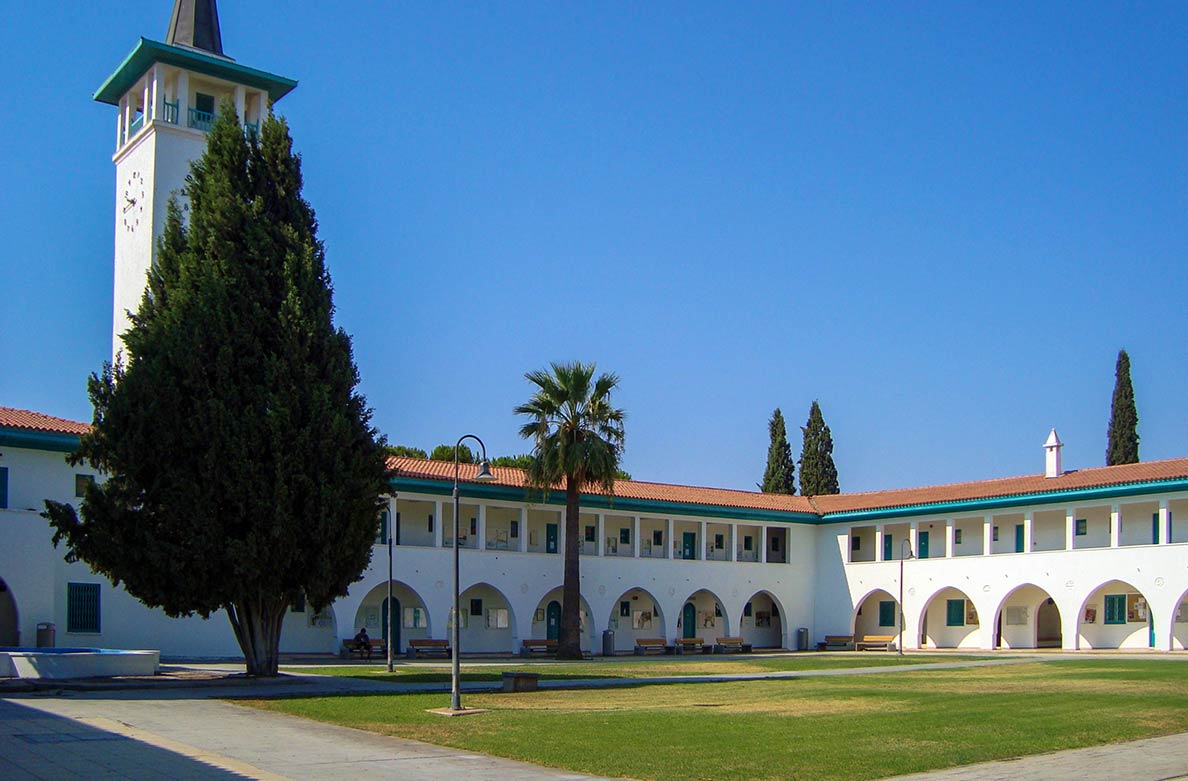 Inner courtyard of the old part of the University of Cyprus in Nicosia