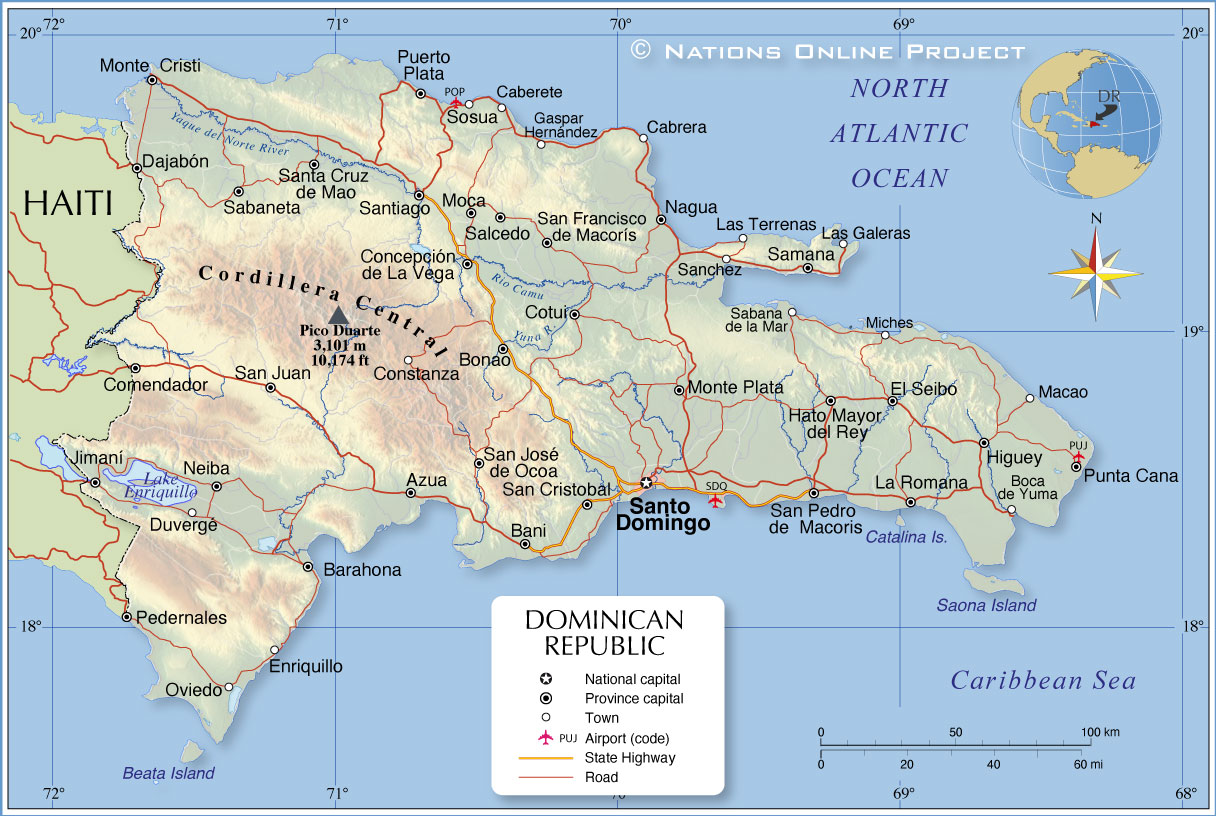 Hispaniola - Dominican Republic Map