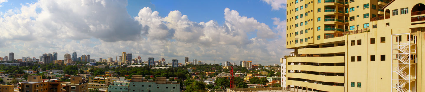 Panorama view of Santo-Domingo, the capital city of the Dominican Republic