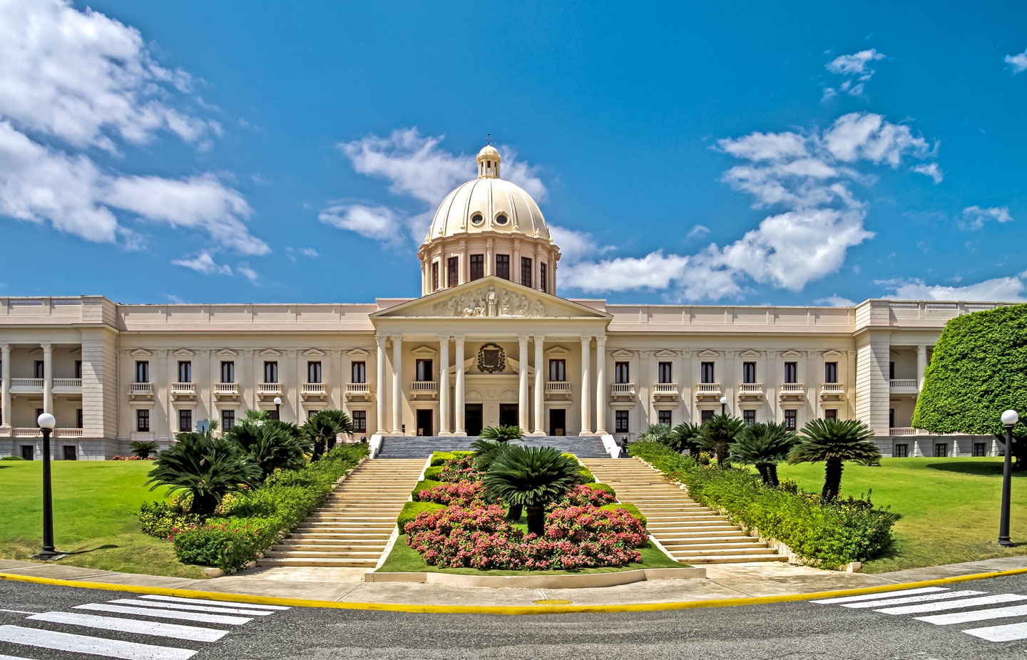 The Palacio Nacional houses the offices of the President and Vice President of the Dominican Republic.