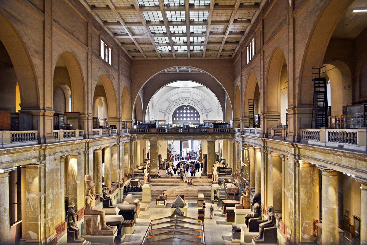 Exhibition hall of the Egyptian Museum in Cairo