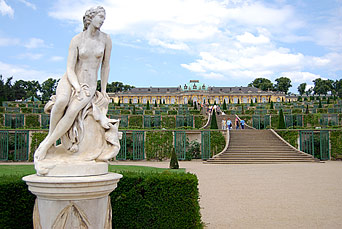 Sanssouci castle, the garden-facade