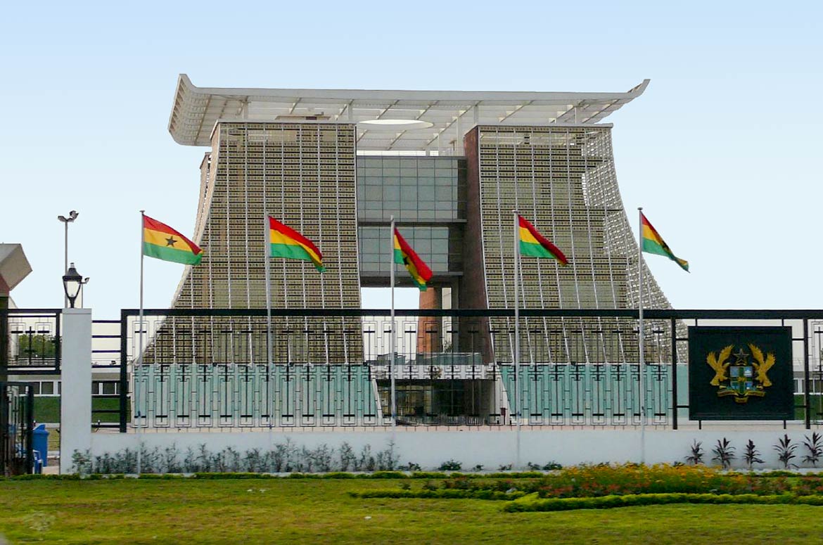 Presidential Palace in Accra, capital city of Ghana