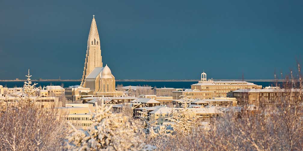 City View of Reykjavik with Hallgríms church