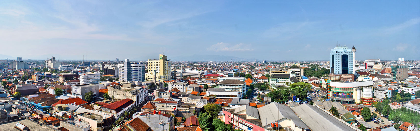 Panoramic view of central and southern Bandung