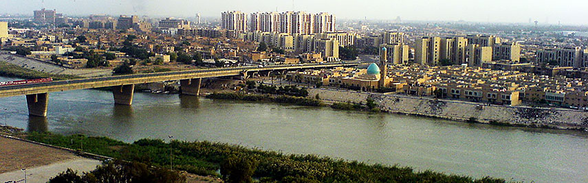 Haifa street near Tigris river in Baghdad