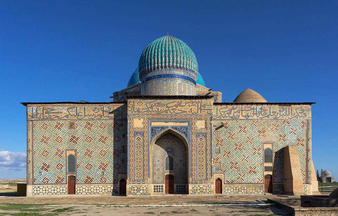 Mausoleum of Khoja Ahmad Yasawi in the town of Turkestan, Kazakhstan