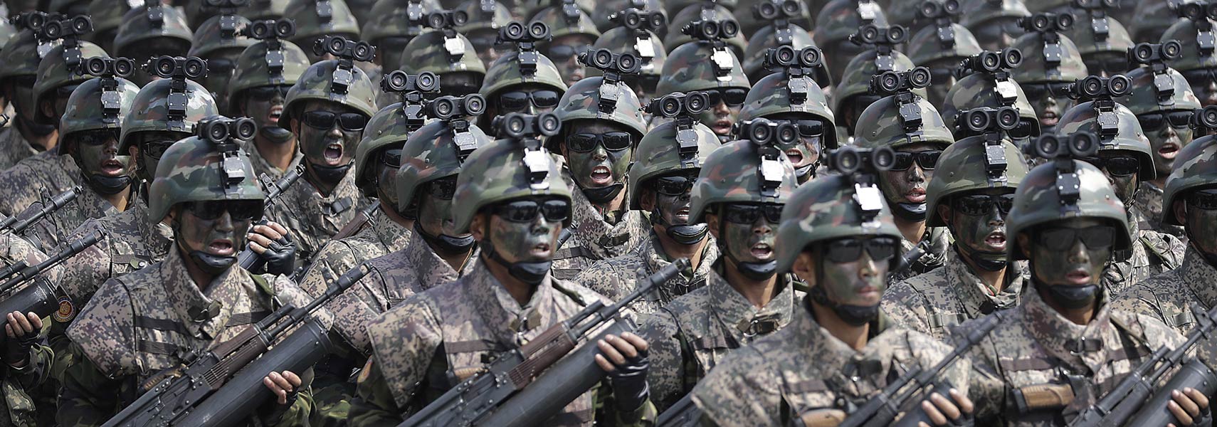 North Korean Special Operations Forces march across the Kim Il Sung Square