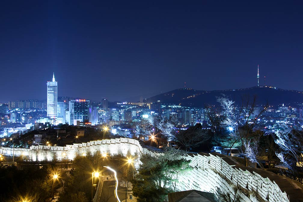 View of Seoul at night