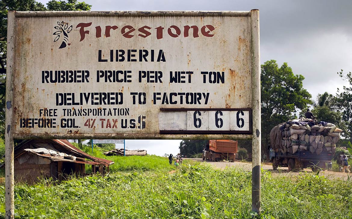 Harbel in Margibi County is home to Firestone's rubber plantation