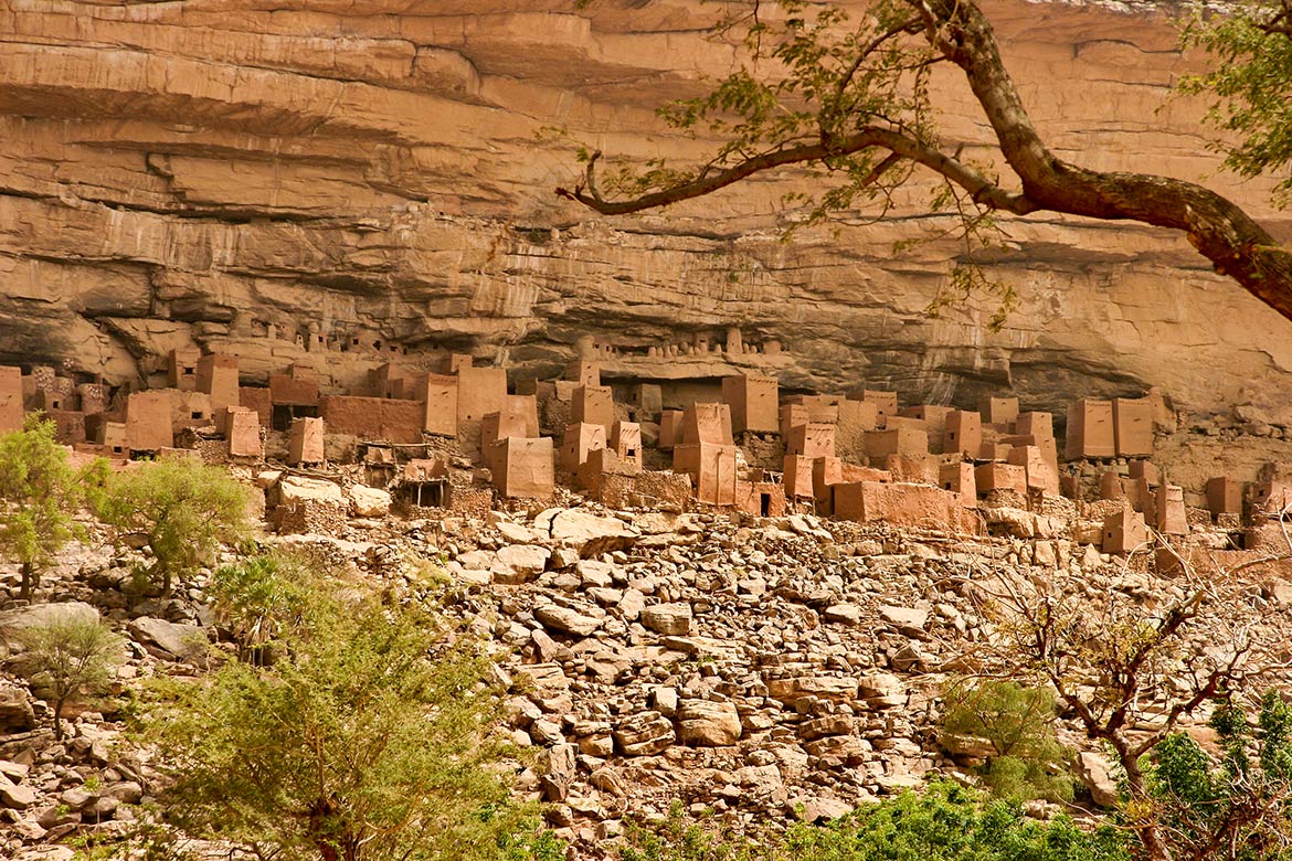 Cliff dwellings in the Bandiagara escarpment