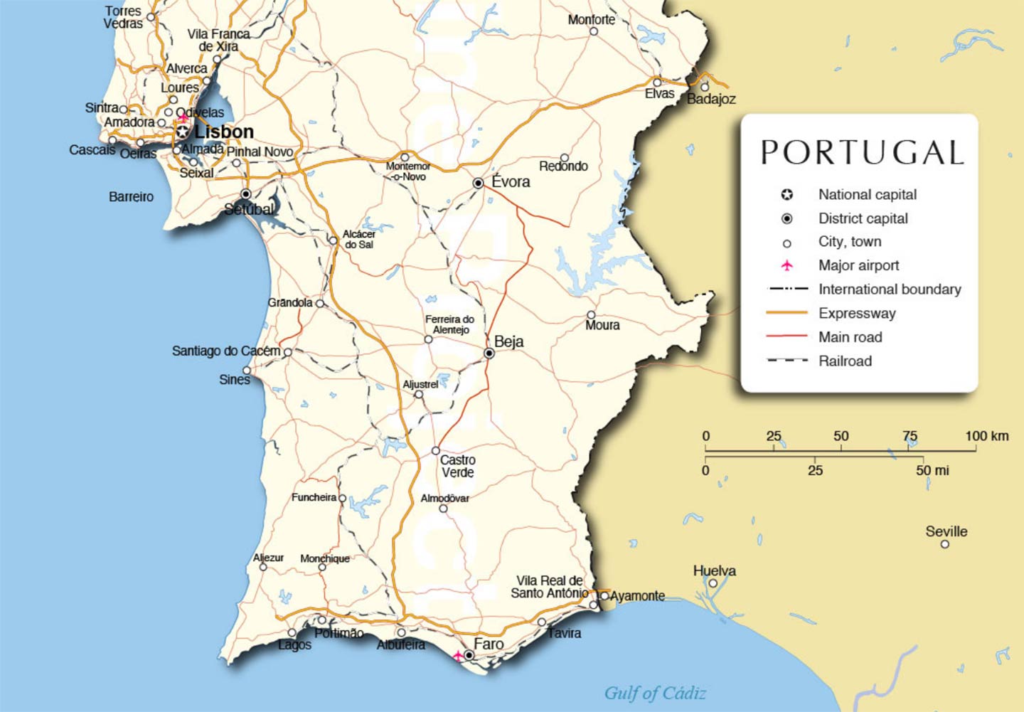 Portugal Map detail