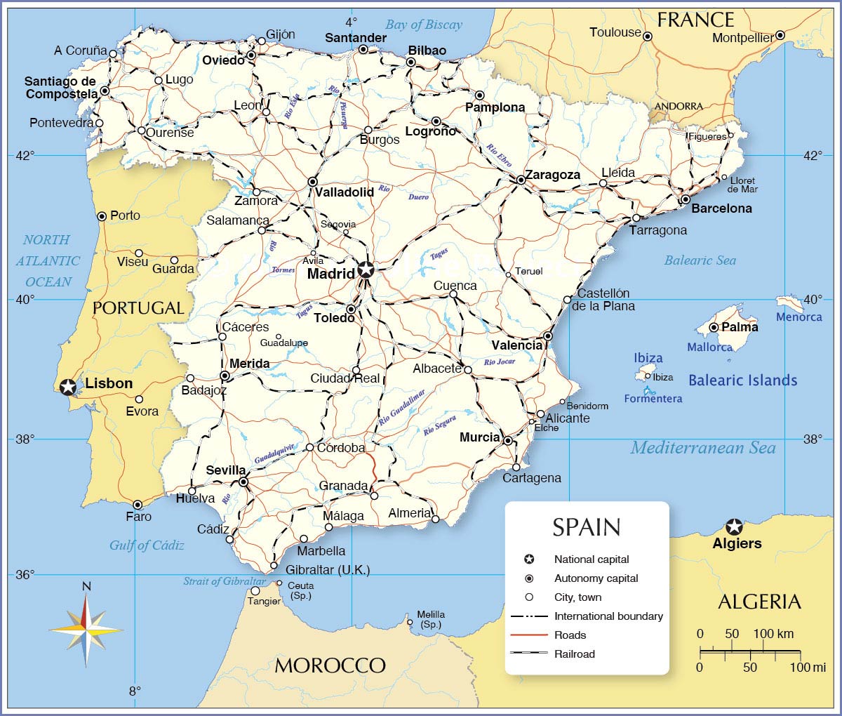 Spain political Map