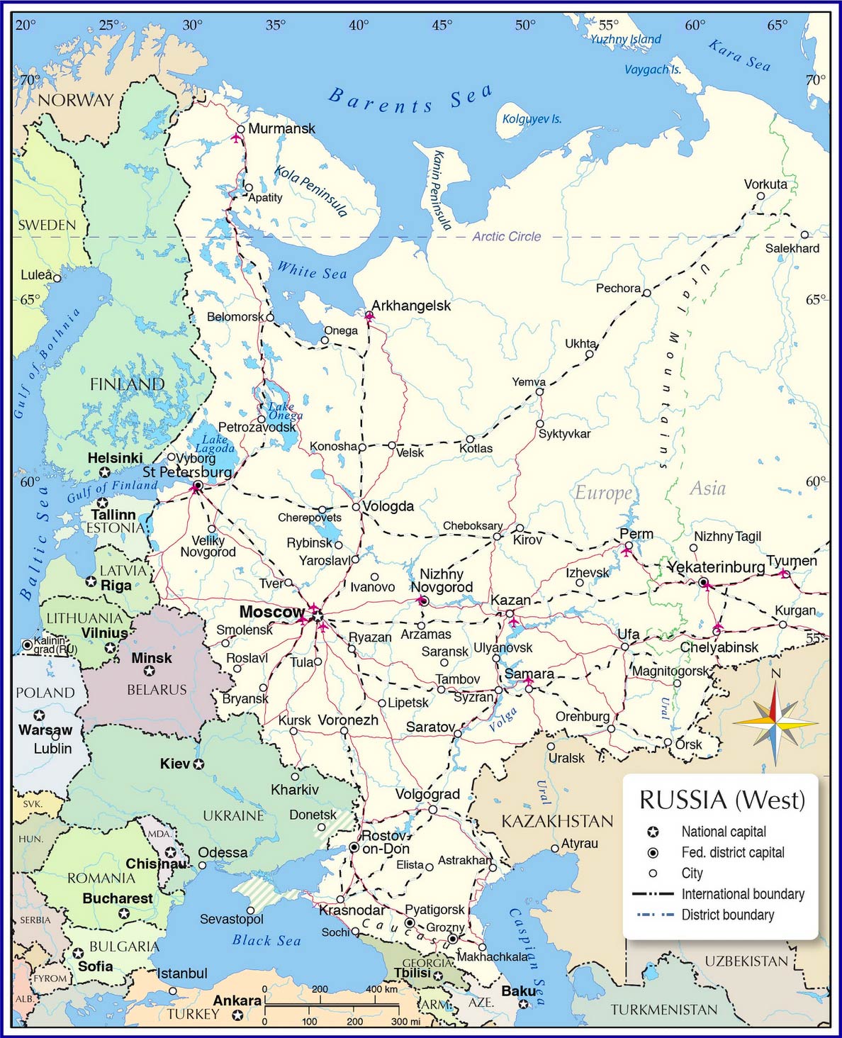 European Russia Map