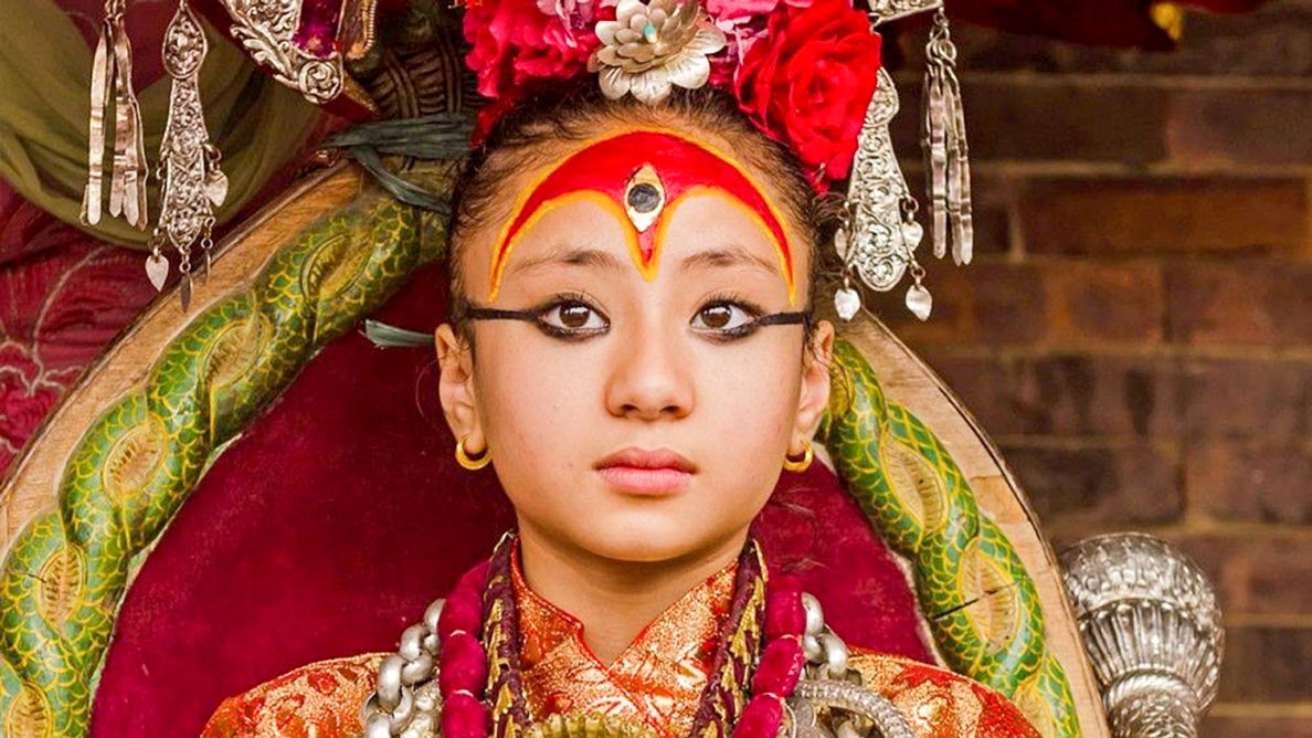 Portrait of the Living Goddess of Nepal