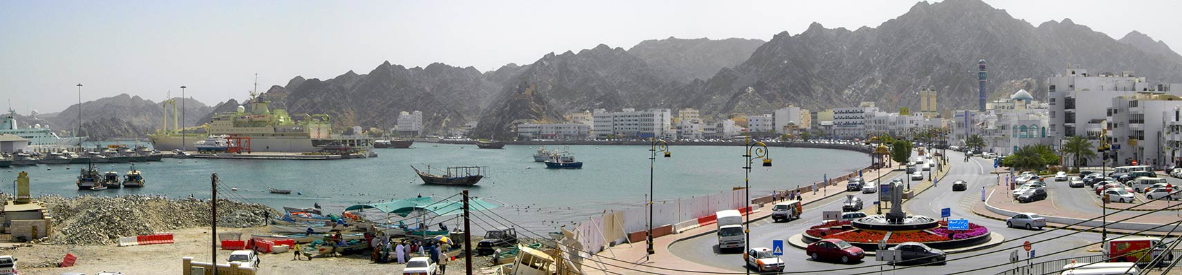 Muscat with the port and corniche