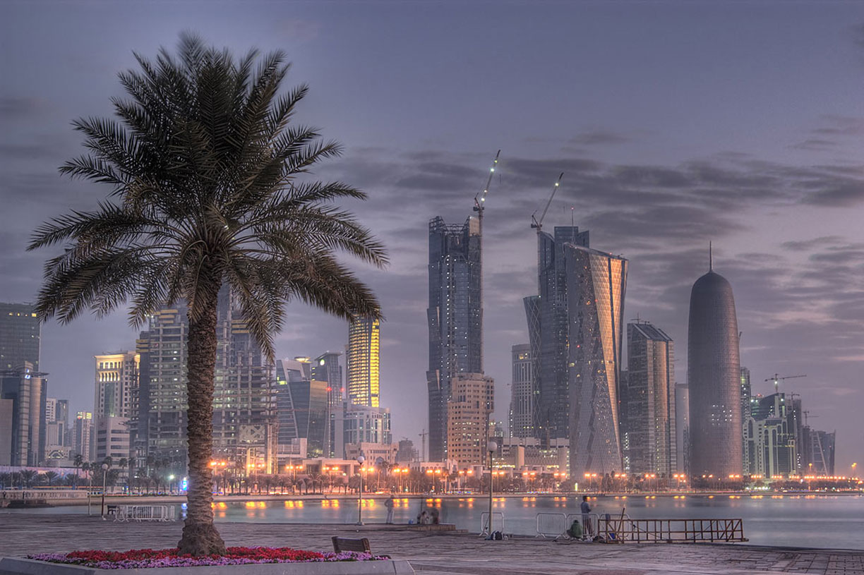 Doha's West Bay seen from the Corniche