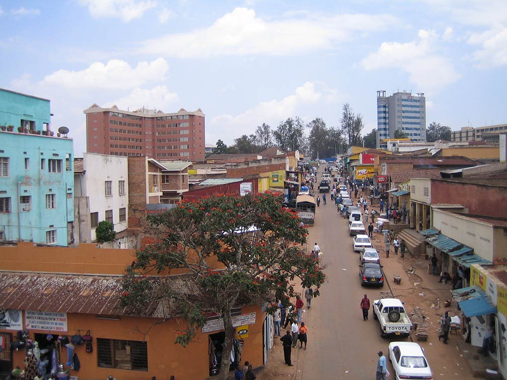 Center of Kigali, capital of Rwanda