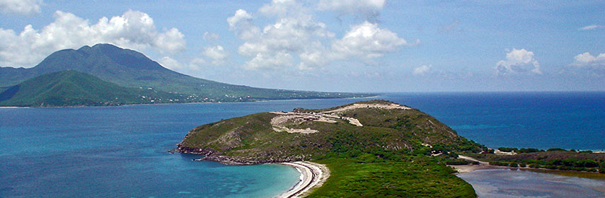 Nevis seen from southeastern peninsula of St. Kitts