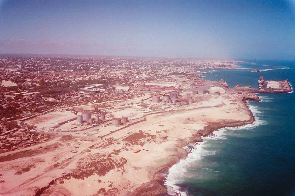 Aerial view of Mogadishu