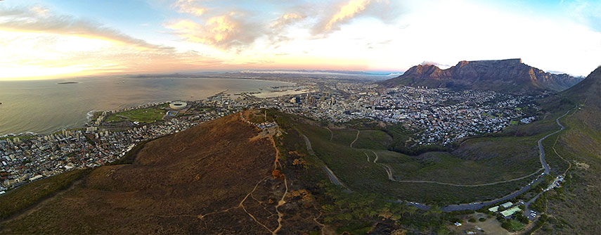 Panorama of the Cape Town's City Bowl, Cape Peninsula, South Africa