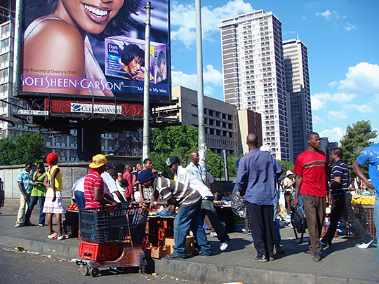 Street scene in Downtown Johannesburg, South Africa