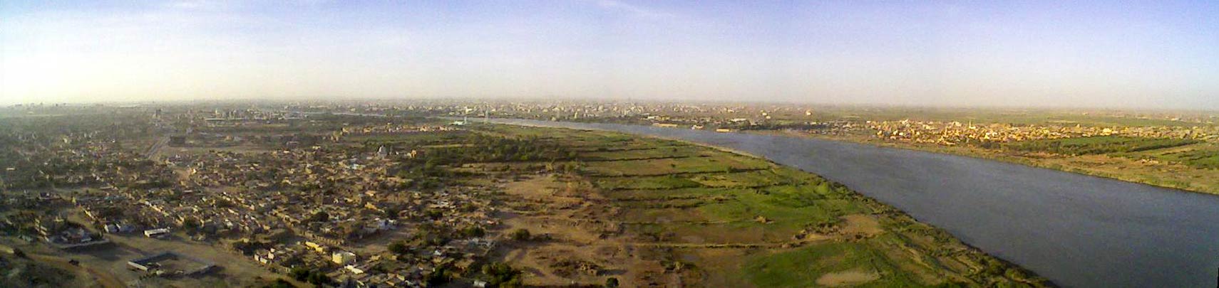 Panorama of Karthoum at the river Nile