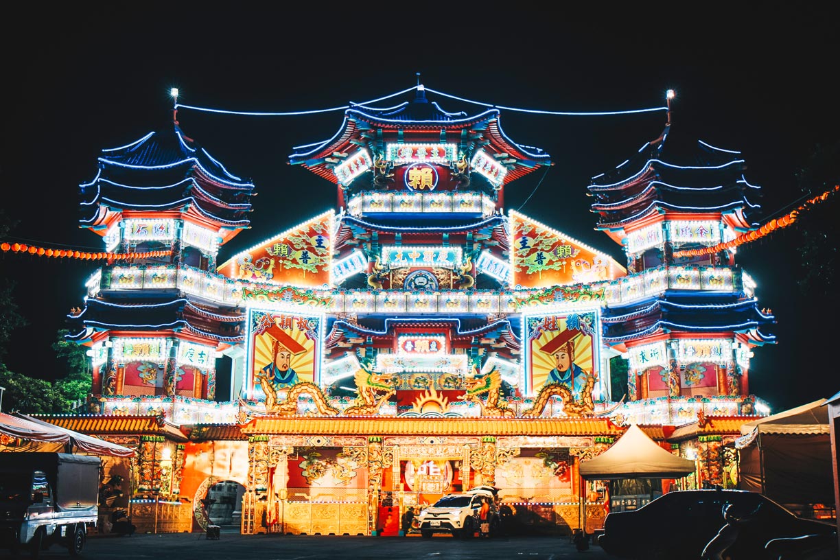 Chupou Altar in Keelung city, centerpiece of the annual Ghost Festival