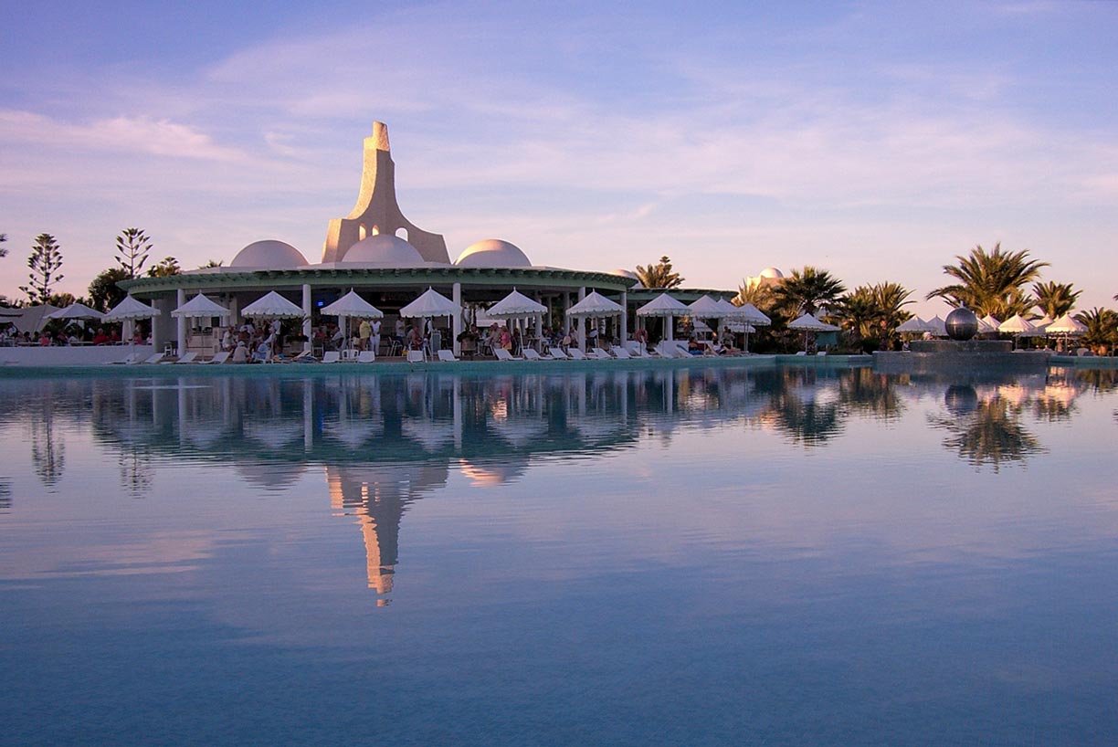 At the pool of the Hotel Royal Garden Palace on Djerba, Tunisia 
