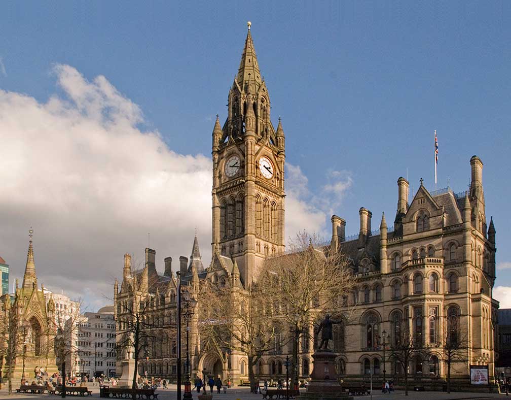 Manchester Town Hall at Albert Square, Manchester, England