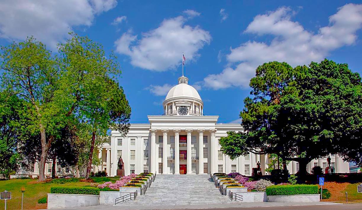 Alabama State Capitol in Montgomery, Alabama, USA
