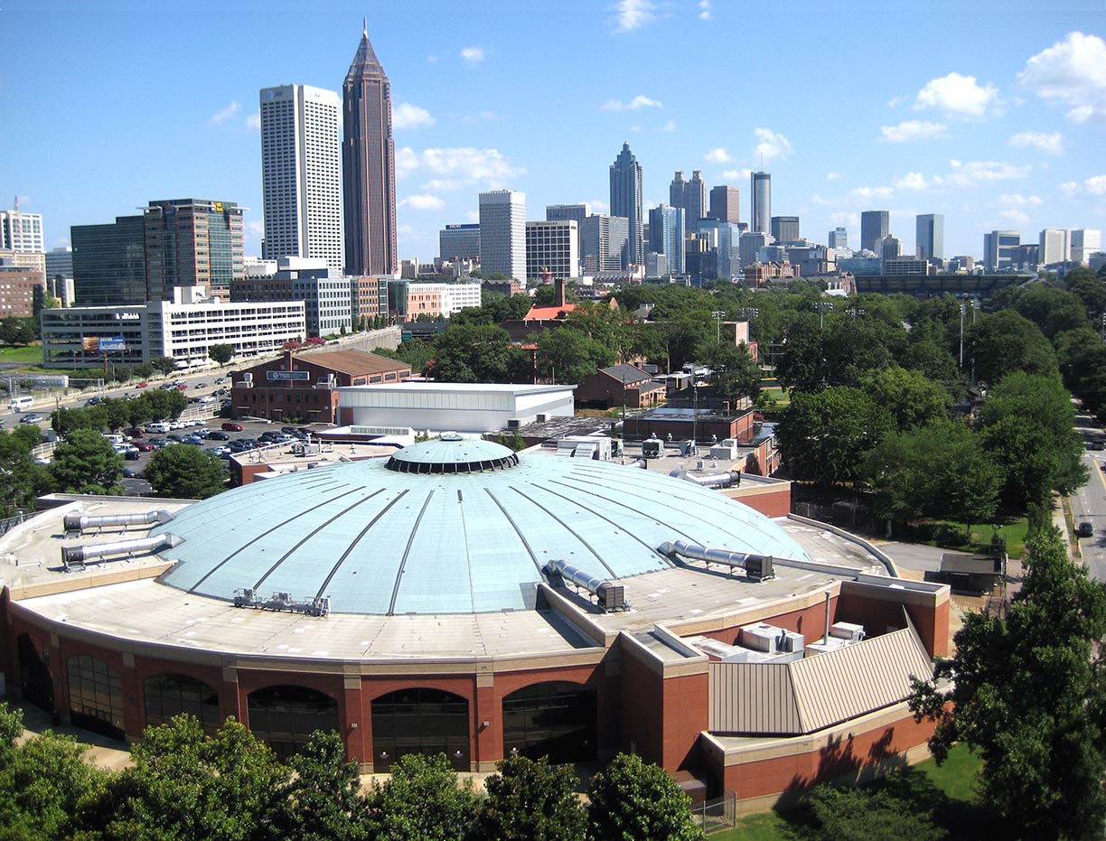 McCamish Pavilion basketball arena in Atlanta