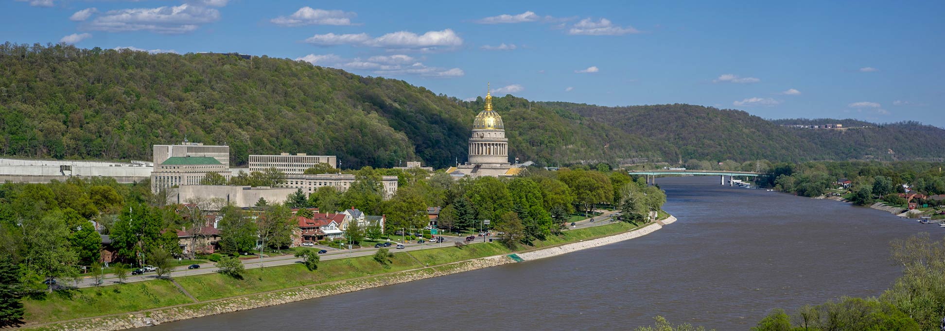 View of the City of Charleston at Kanawha River from Loudon Heights, West Virginia