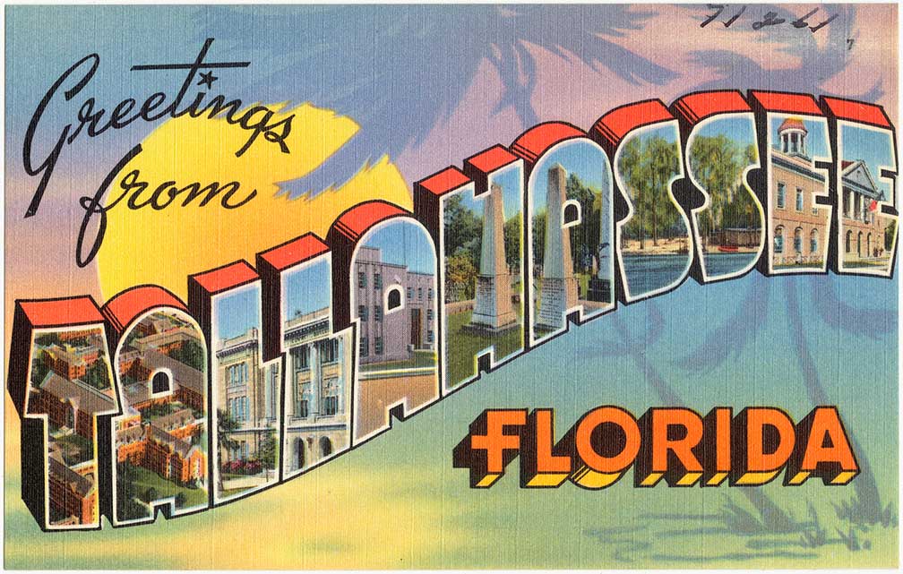 Greetings from Tallahassee, Florida (Postcard 1930-1945)