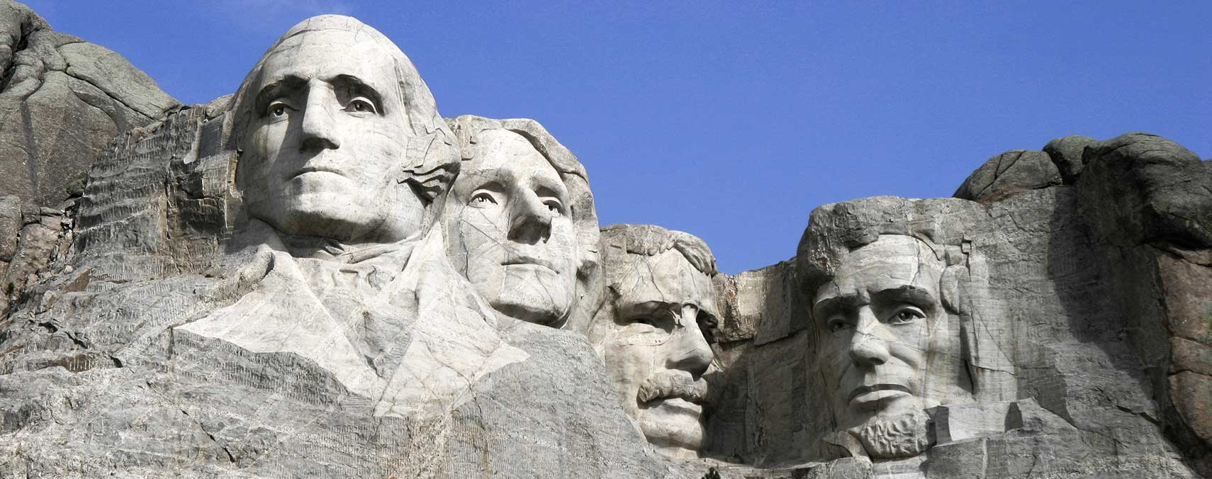 Heads of four former United States presidents, Mount Rushmore National Memorial, Black Hills, South Dakota
