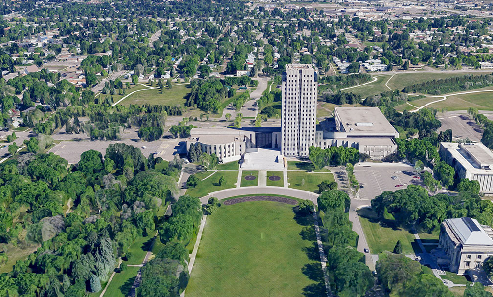 North Dakota State Capitol complex in the city of Bismarck