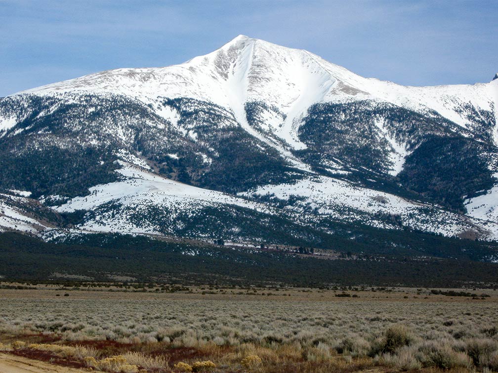 Wheeler peak in the Snake Range of Nevada