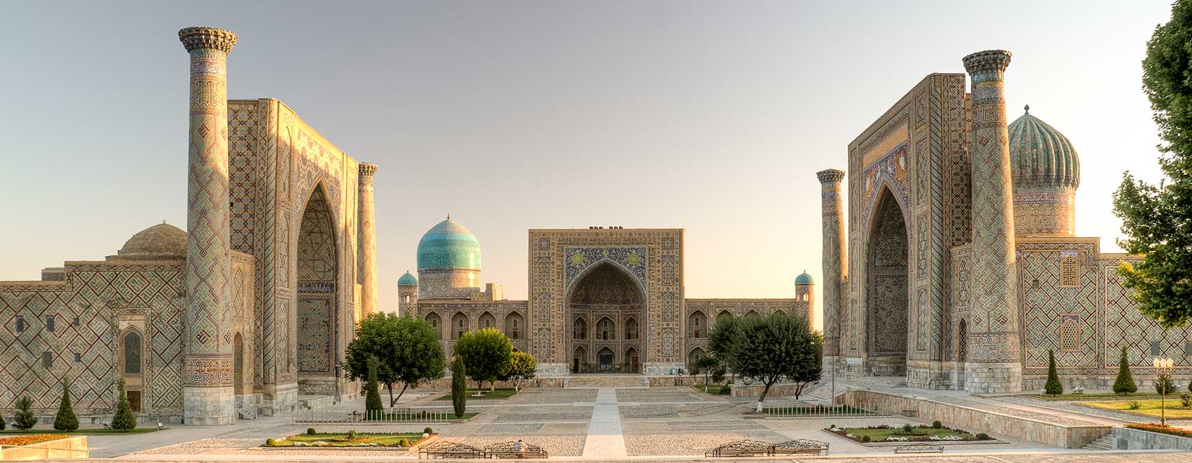 Registan with its three madrasahs in Samarkand