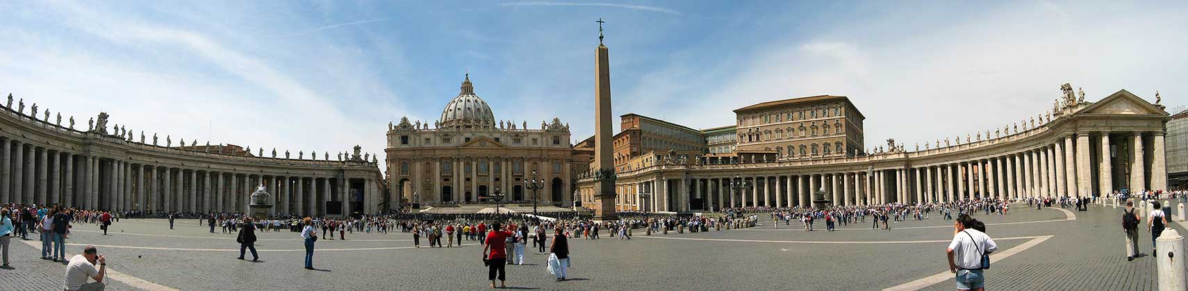 Panorama of St Peter's Square in Vatican City