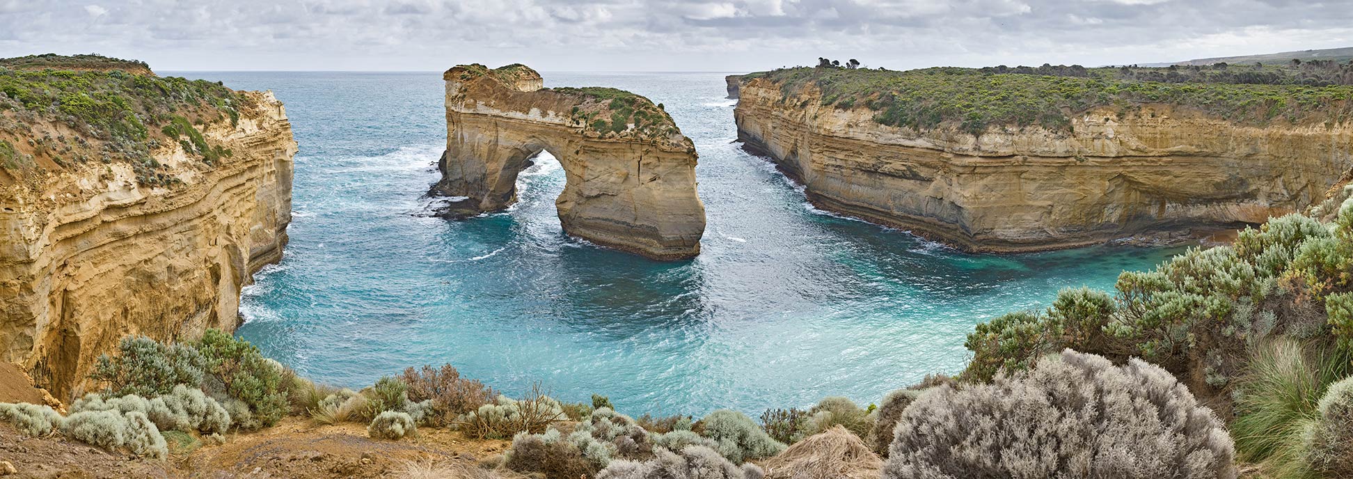 Where the land meets the ocean. Island Archway, Victoria, Australia